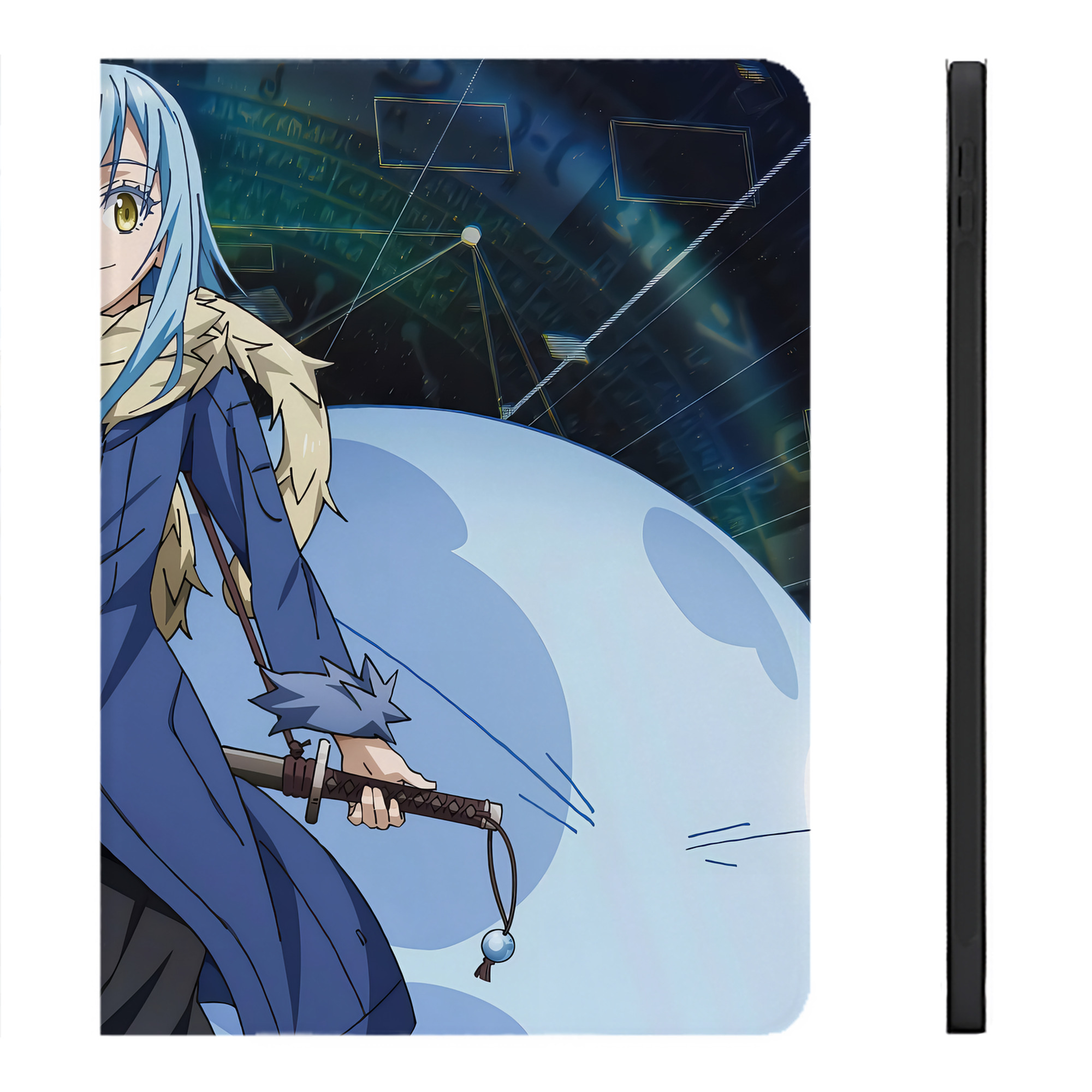 （画像用） 転スラ Regarding Reincarnated to Slime IPadケース ペンホルダー付き ブックスタイルデザイン